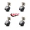 Service Caster 2.375 Inch Flat Black Hooded Urethane Twin Wheel Caster with Side Mount Set SCC SCC-GR02S60D-NYU-FB-716X78-CB180-4 - alternate 2